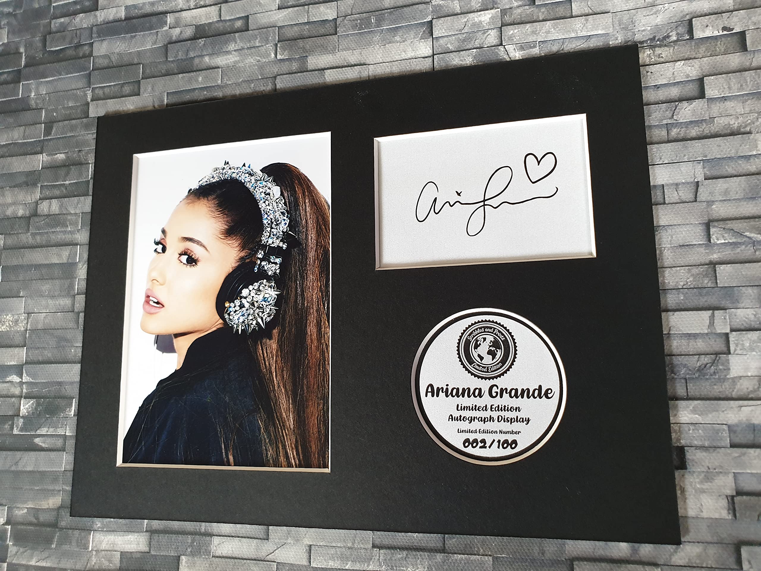 Havoc Ariana Grande Limited Edition Signed Autograph Display - 8x6